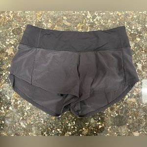 Black Lululemon Run Speed Low Rise Short EUC
